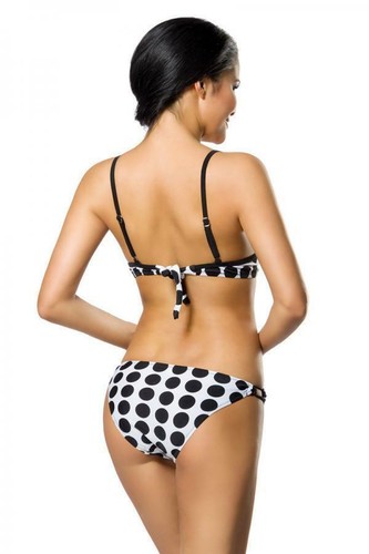 Push Up Bikini-Set Höschen und Panty Push-Up-Effekt Bikini weiß schwarz Gr XL - Bild 5 von 7