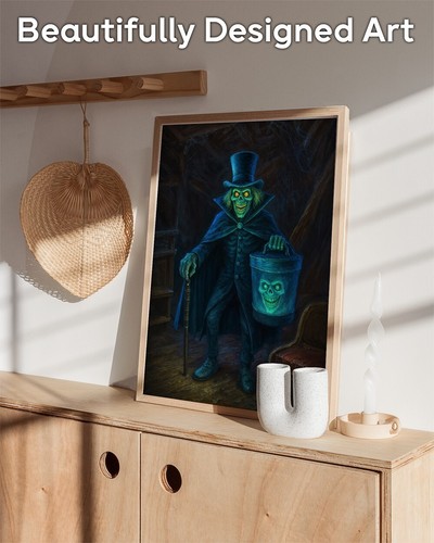 The Haunted Mansion The Hatbox Ghost Poster / Canvas Wall Art Framed / Unframed - Picture 75 of 84