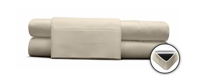 DreamFit DreamCool 100% Egyptian Cotton Cooling Bed Sheets Set with Elastic C...