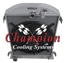 Rn 2 Row 1 Tubes Radiator Ford Configuration W 16 Fan For 1932 Ford High Boy Rn 2 Row 1 Tubes Radiator Ford Configuration W 16 Fan For 1932 Ford High Boy