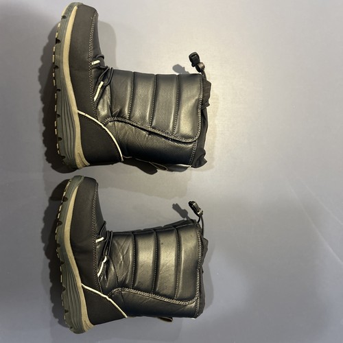 Kid's Youth Lands End Flurry Insulated Black Navy Boots 512385 Sz 2M - Picture 2 of 6
