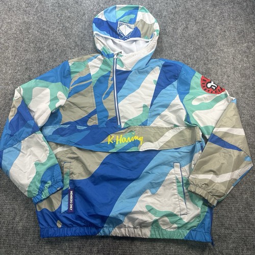 Members Only x Keith Haring Jacket Men Large Quarter Zip Pullover Tokyo Pop Art - Picture 5 of 18