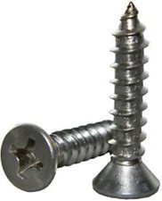 1-1/2" x #14 Phillips Flat Head Sheet Metal Tapping Screw Stainless Steel (50)