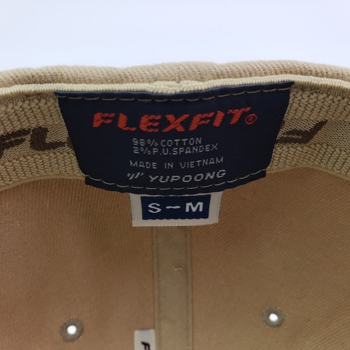 Yupoong Adult Size S/M Tan Plain The Original FlexFit Stretch Fit Cap Hat - Picture 9 of 9