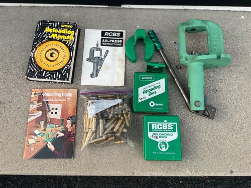 RCBS Jr. Single Stage Reloading Press w/ Dies, Shell Holders & Reloading Book!