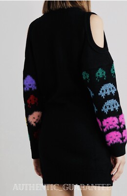 STELLA MCCARTNEY★Game On shoulder cutout knit mini dress AUTHENTIC STELLA MCCARTNEY Game On cold-shoulder cutout