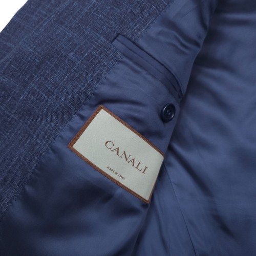 $2495 Canali Capri Navy Blue Melange Travel Suit Mens Size US 38R (Italy 48R) - Picture 11 of 21