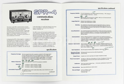 Sales Flyer Brochure For Drake SPR-4 Shortwave Radio Receiver #4 - Picture 2 of 3