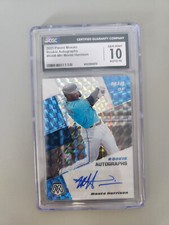 2021 Panini Mosaic Rookie Autographs #RAM-MH Monte Harrison CGC 10 GEM MINT