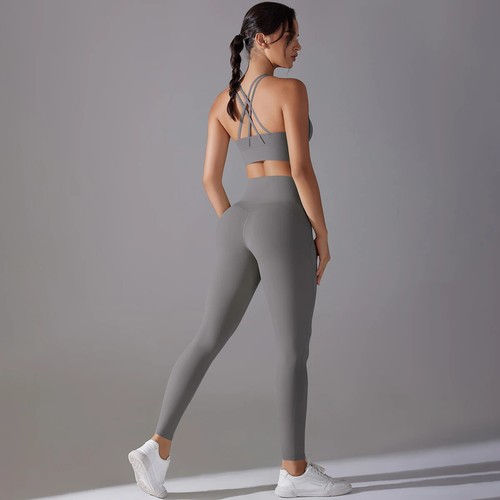 Neu Yoga Anzug für Frauen sexy BH Leggings Set Hüftlifting Sport Fitness BHs - Bild 3 von 69