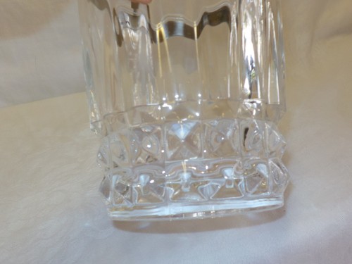 Vintage 1960's Cristal d'Arques Ice Bucket Small Lead Crystal Silverplate Handle - Picture 6 of 12