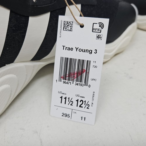 Men's Adidas Trae Young 3 Comfy Black White Basketball Shoe / IE9362 / Size 11.5 - Picture 6 of 7
