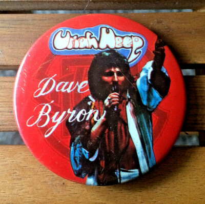 Uriah Heep original vintage David Byron metal pinbadge