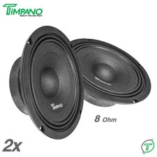 2x Timpano Shallow Mount 8" PRO Audio Speakers TPT-MB8-8 SLIM 8 Ohm 1400 Watts