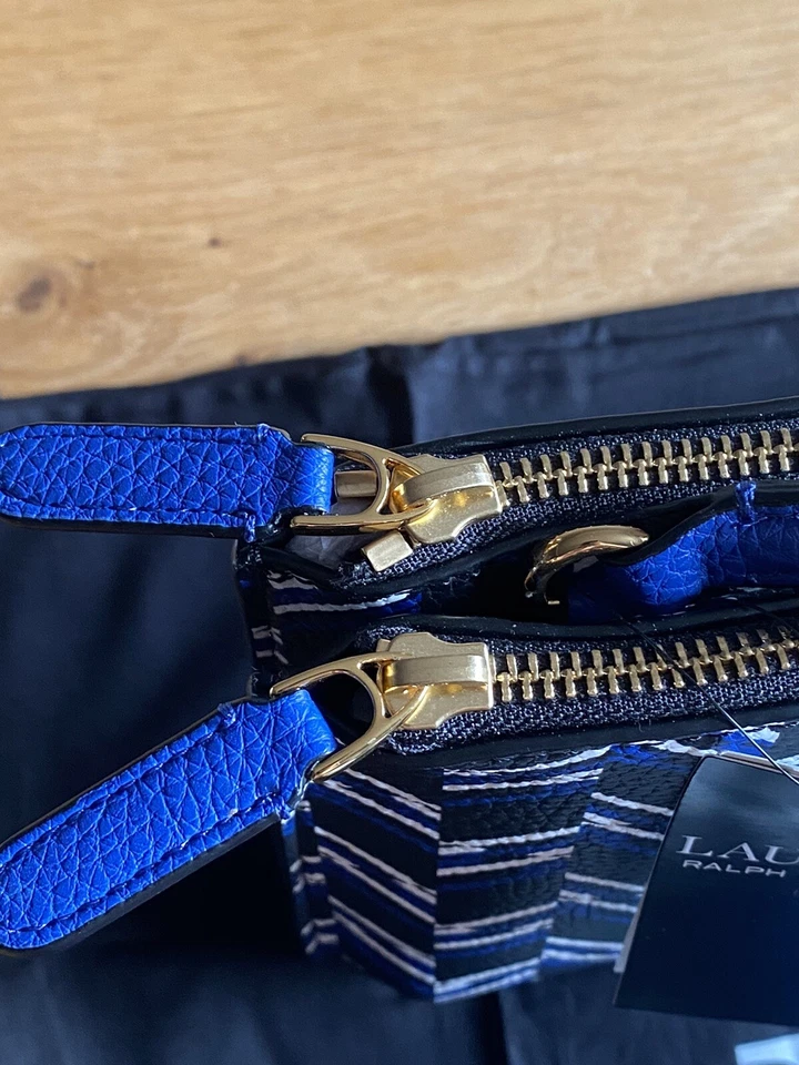 Beautiful Genuine Ralph Lauren Bag Crossbody Bag Bnwt Medium Blue/black/white - Image 2 of 4