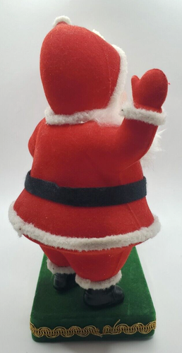 VINTAGE NICE MCM VINTAGE FLOCKED SANTA an MRS. CLAUS!! Kitchy - Picture 9 of 14