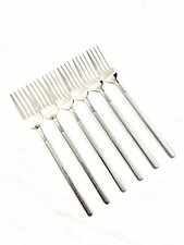 6x QUALITY SILVER STAINLESS STEEL CUTLERY BIG DINNER FORK MIRROR POLISHED