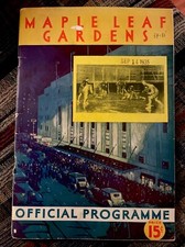 1935 MLG PROGRAM OAIA HOCKEY BURLINGTON BEAVERS ORILLIA TERRIERS NHL AHL OHA OHL