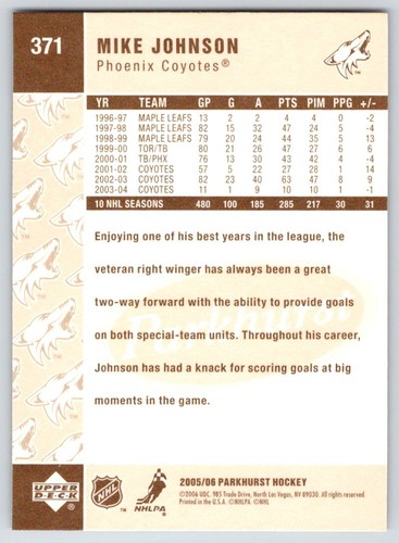 2005-06 Parkhurst NHL Hockey Base Cards (281 - 420) - U-Pick From List - Picture 183 of 281