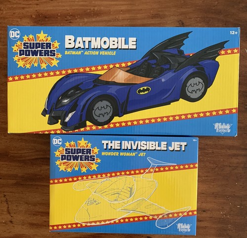 Mcfarlane DC Super Powers Batmobile and Invisible Jet Ready To Ship