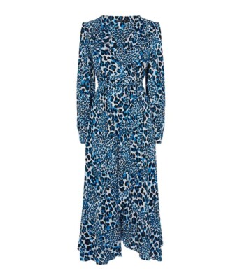KAREN MILLEN Leopard Print Wrap Dress Size Ten New DC057