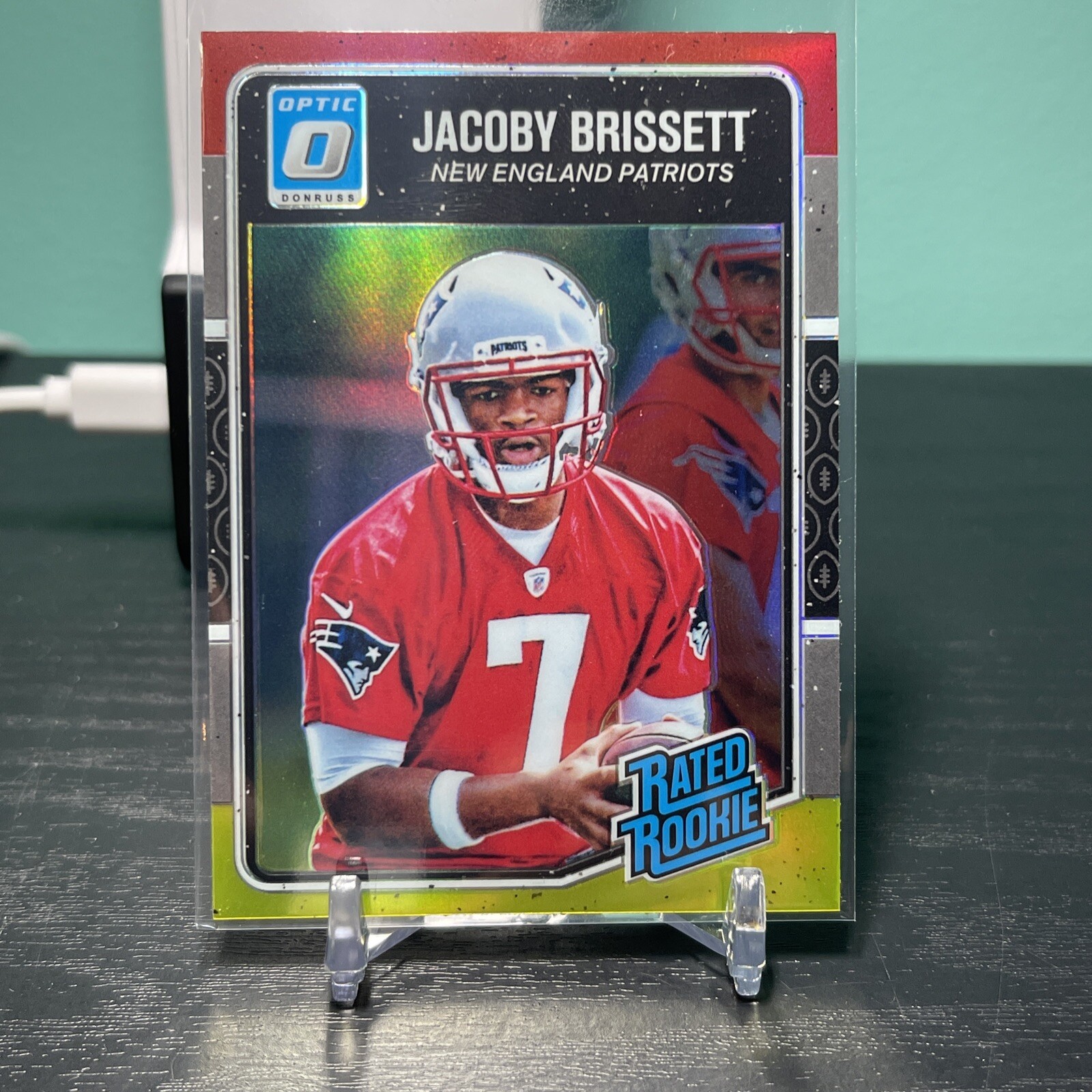 Jacoby Brissett 2016 Donruss Optic Rated Rookie #170 Red/Yellow RC Patriots