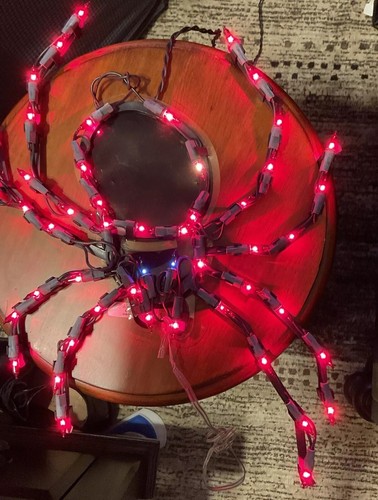 Araña Colgante Halloween Interior Exterior Iluminar Ventana Pared Decoración Probada - Imagen 4 de 6