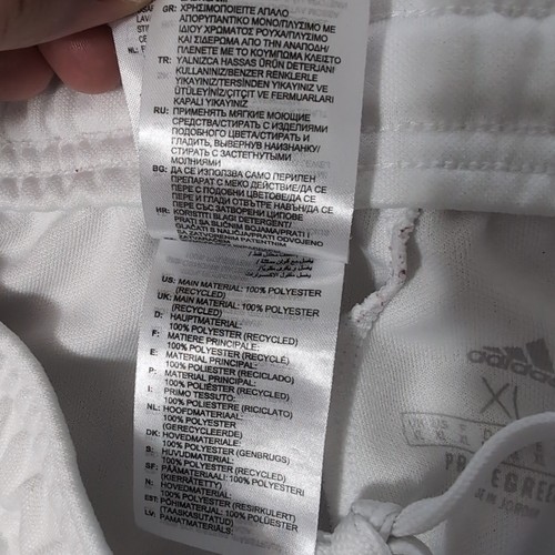 NEW ADIDAS Mens XL 34x31 Tiro Primegreen Track Pants Running Tapered White Black - Picture 3 of 8