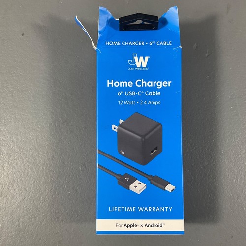 Just Wireless Home Charger 6 Ft. USB C Cable 12 Watt 2.4 Amps for Apple Android - Picture 23 of 24