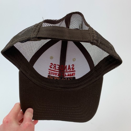 Y2K 90s Sanders Trailer Service Timpte Brown Otto Strapback Dad Hat Cap - Bild 4 von 10