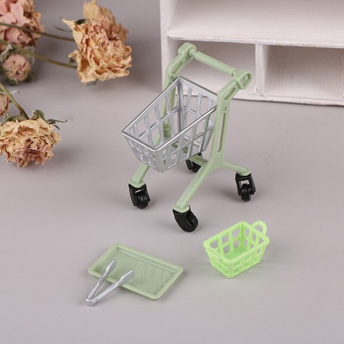 1/12 Dollhouse Shopping Trolley Basket Tray Dollhouse Mini Supermarket Acces _in - Picture 6 of 15