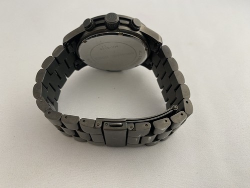 RELOJ UNISEX MICHAEL KORS Cronógrafo "MK-8226" Gunn Metal Negro 7.25" Pulsera 149 l@@k - Imagen 10 de 12