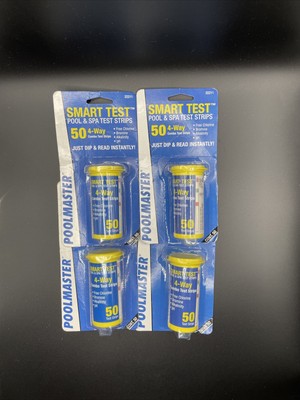 LOT/4Poolmaster 22211 Smart Test 4-Way Pool and Spa Test Strips - 50Ct