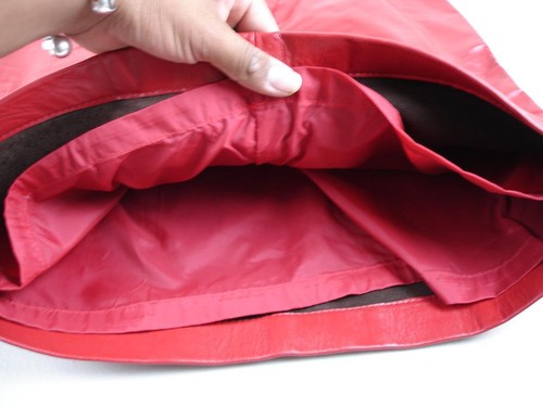 Women's S 10 27" Waist Vtg 1980's Wilsons Red Leather Skirt Straight Lined SEXY - Picture 15 of 16