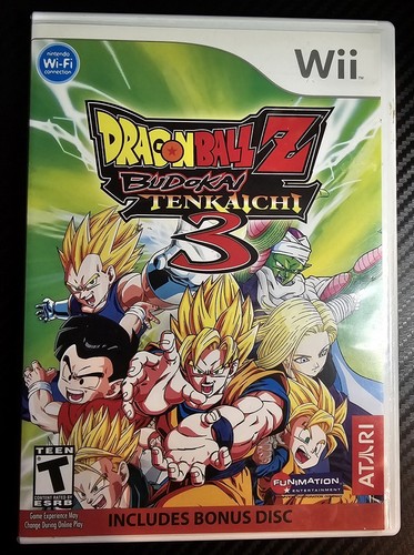 Dragon Ball Z: Budokai Tenkaichi 3 with Bonus Disc (Nintendo Wii, 2007) Rare - Picture 1 of 5