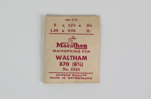 Waltham Uhr und Taschenuhr Hauptfedern (mehrere Größen/Marke) - Neu aus altem Lagerbestand - Bild 15 von 74