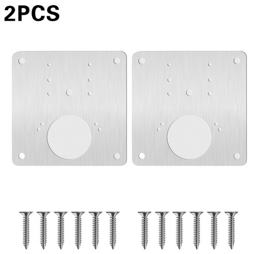 Cabinet Hinge Repair Plate Cupboard Wardrobe Door Kit With Screws 1/2/4/8/12 pcs - Picture 15 of 19