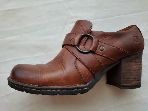 Born Woman Genuine Leather Shoes Brown Size 6,5 US 37 EU - Picture 3 of 9