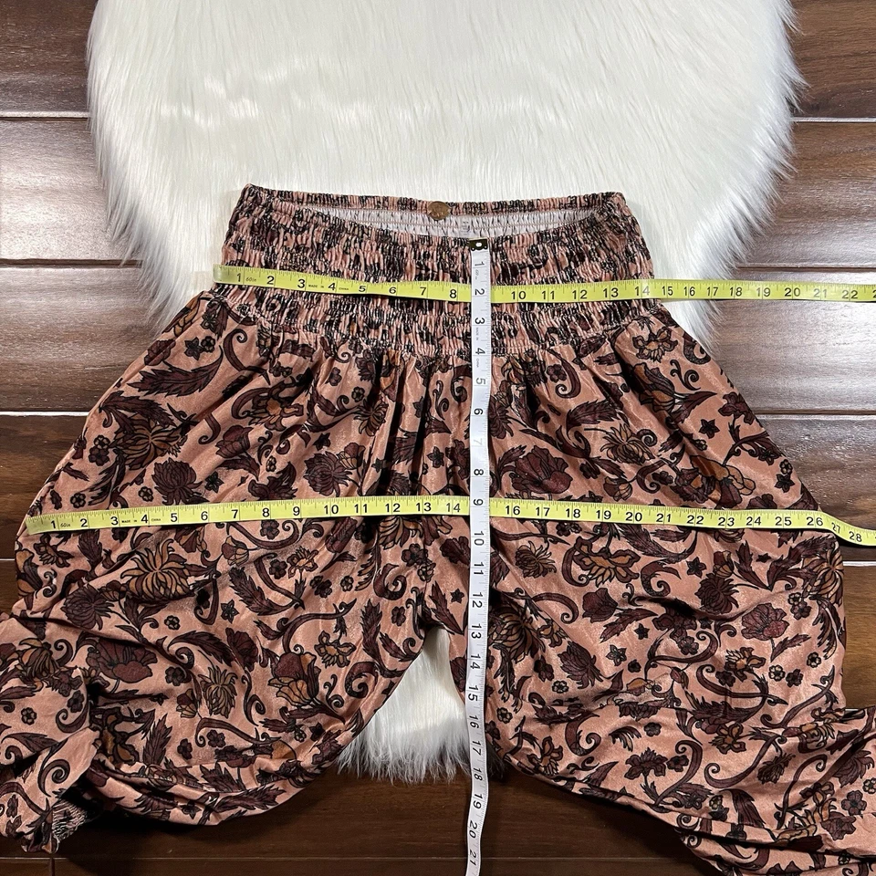 Pantalones Jogger One Free People Talla Mediana Floral Terciopelo Marla Cintura Calada Foto 4 de 4