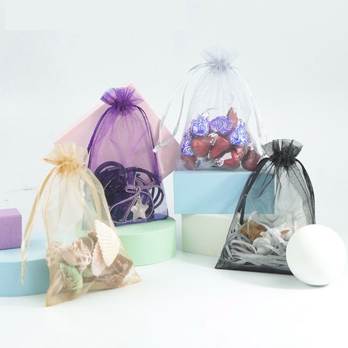 100Pcs Organza Bag 3 Sizes Sheer Bags Jewellery Wedding Candy Packaging Gift AU - Picture 4 of 26