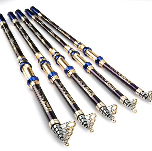 Carbon Fiber Fishing Rod 2.1M-3.6M Rock Telescopic Rods Portable Travel Spinning - Picture 2 of 16