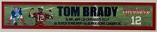 PLACA DE IDENTIFICACIÓN A TODO COLOR RETRO DE LOS PATRIOTAS DE NUEVA INGLATERRA TOM BRADY