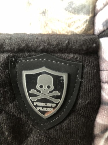 Philipp Plein Joggers Pants Medium Black Quilted with Roaring Lion Cat Print - Picture 6 of 12