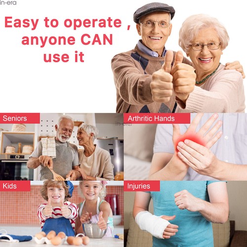 One-Touch Electric Can Opener Rechargeable Smooth-Edge Cut for Senior Arthritis - Picture 11 of 11