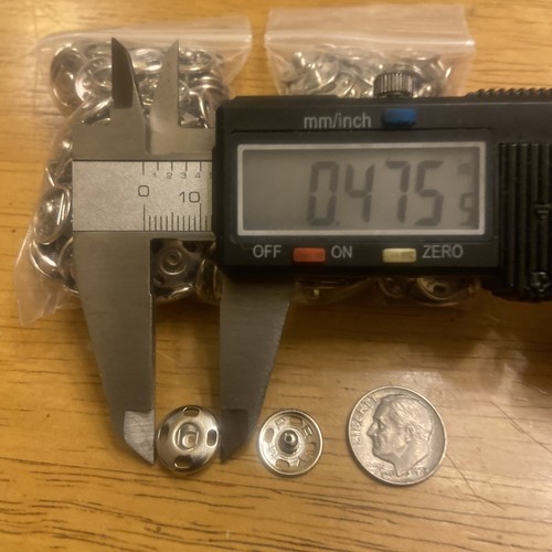 200 PRYM Sew On Snaps Hand Sewn Bag Buttons Size 3 Metal Snaps Fasteners Silver - Picture 5 of 6