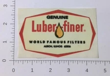 Vintage Luber-finer Filters Albion Illinois Gas & Oil Advertising Sticker Decal