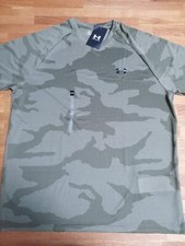 Under Armour Herren T-Shirt Velocity Jacquard SS Tee Sport Training Olive Camo