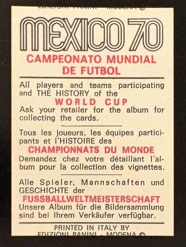 PANINI WORLD CUP 1970 CZERWONY/CZARNY - WYBIERZ SWOJE KARTY - Zdjęcie 84 z 348