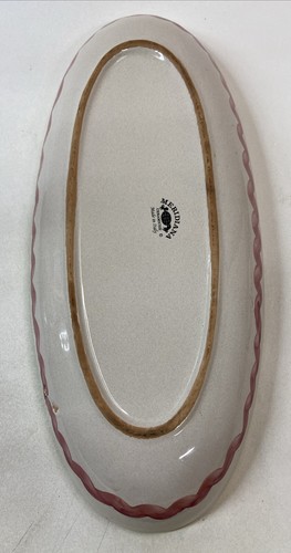Meridiana Ceramiche Oval Serving Dish ~ Approx 14.5”x6.5” Yellow/Orange Edge - Picture 6 of 9