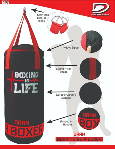 Set sacco da boxe per bambini con guantoni da boxe gratuiti allenamento fitness MMA -50 CM - Foto 2 di 25